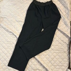 ZARA HIGHWAISTED PINSTRIPED STRAIGHT LEG TROUSERS SIZE M